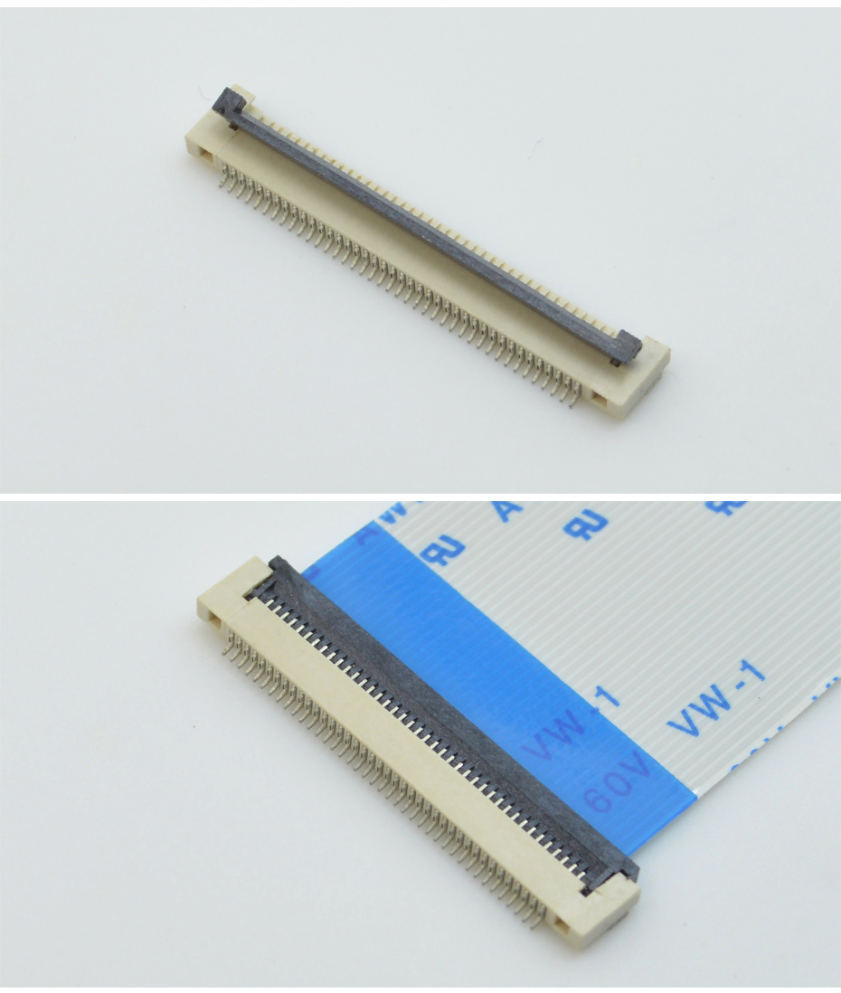 工厂销售FPC/FFC软排线连接器0.5-18P 0.5间距 H1.5厚 翻盖式下接,忘忧草网站在线免费观看