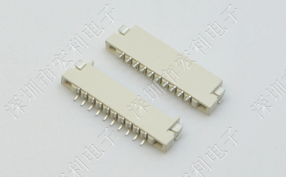 广东fpc连接器1.0mm间距 1.5H双面接触忘忧草WWW在线插座4P/6P/7P/8P/10P/12P/18P/24P/26P-宏