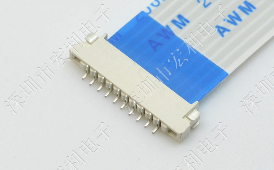 广东fpc连接器1.0mm间距 1.5H双面接触忘忧草WWW在线插座4P/6P/7P/8P/10P/12P/18P/24P/26P-宏