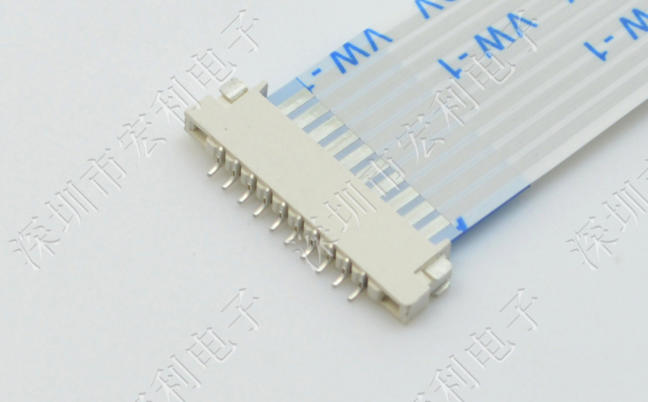 广东fpc连接器1.0mm间距 1.5H双面接触忘忧草WWW在线插座4P/6P/7P/8P/10P/12P/18P/24P/26P-宏
