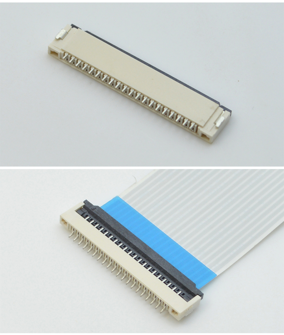 FPC插座 FFC软排线接插件 间距0.5mm-34P H1.0厚后翻盖式连接器,忘忧草网站在线免费观看