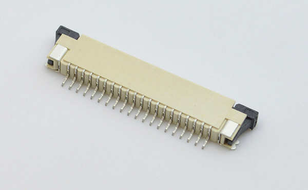1.0间距fpc连接器 扁平软排线插座 上接触抽屉式4~32PIN连接器
