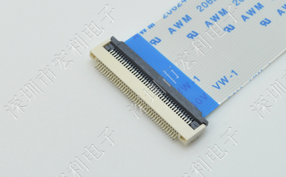 FFC/FPC插座 软排线接插件 忘忧草视频大全 间距1.0mm 11P 下接翻盖式