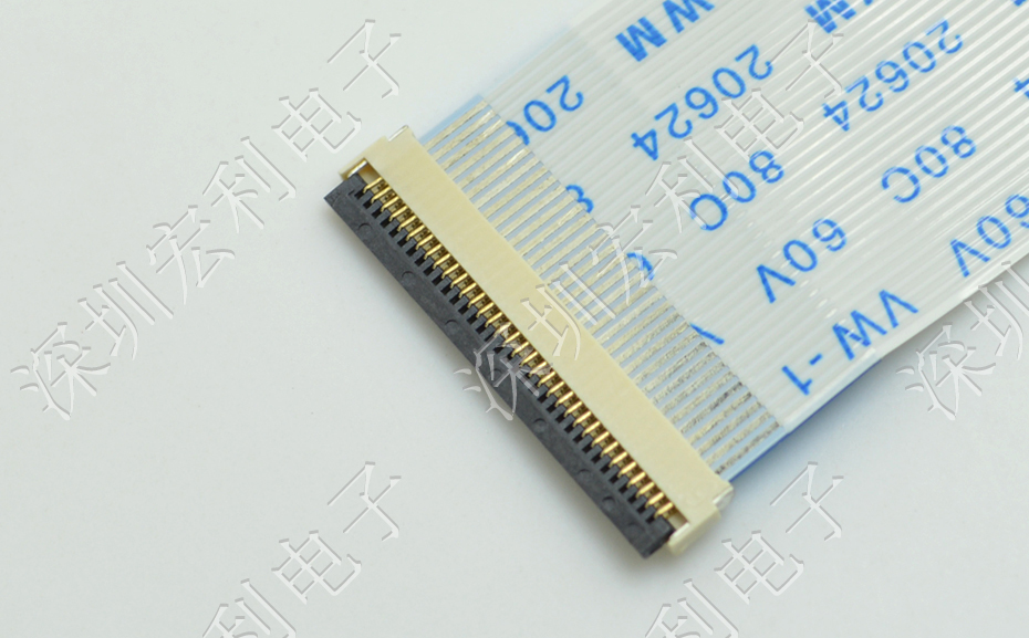 忘忧草视频大全 软排线扁平电缆插座 间距0.5mm 40P H1.0后锁式卧贴片