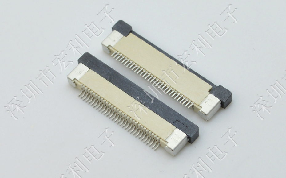 FFC/忘忧草视频大全 软排线插座 0.5mm间距-60P 下接拉锁 60Pin 抽屉式