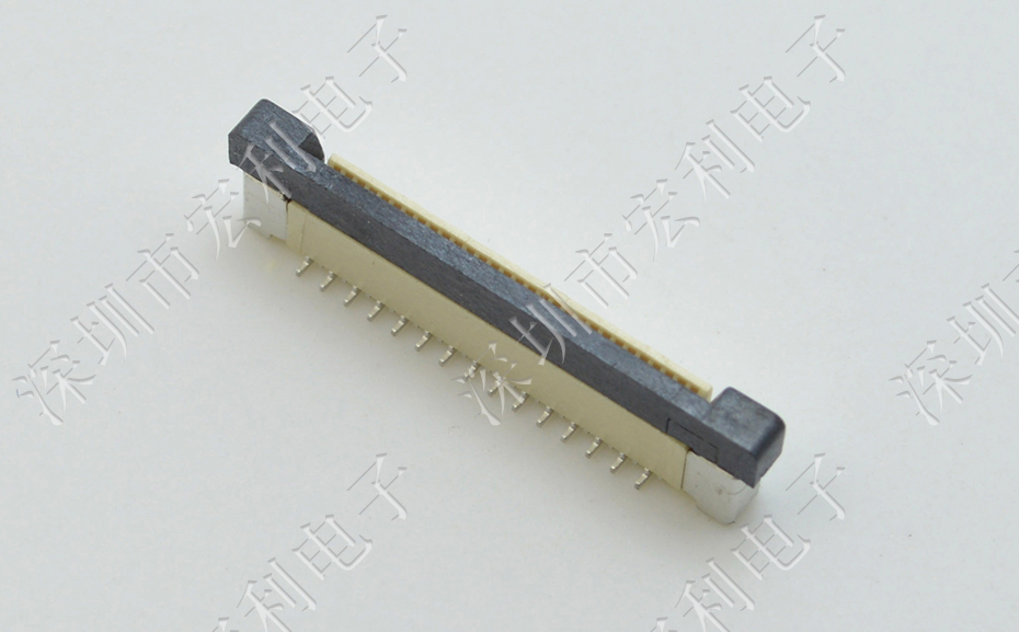 FFC/FPC软排线0.5mm间距-60P立贴正错位带锁 软排线插座忘忧草视频大全